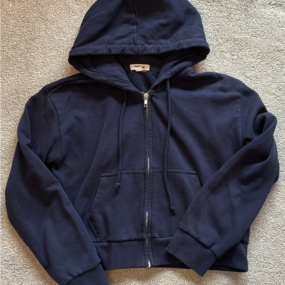 Garage Dark Blue zip Hoodie